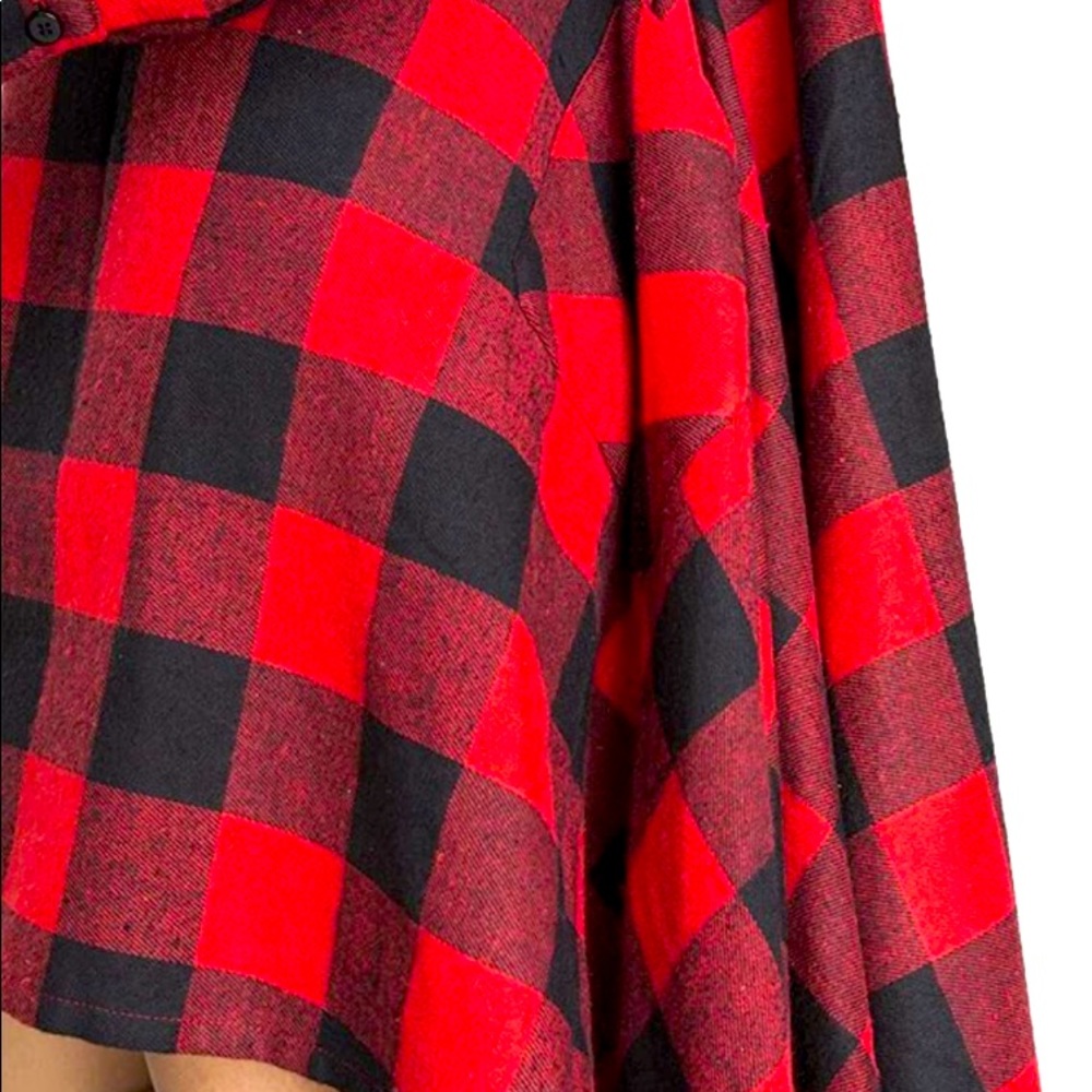 Size medium red plaid dress